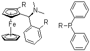 structure of CAS# 1003012-96-1, (2S)-1-[(R)-(二甲基氨基)[2-(二苯基膦基)苯基]甲基]-2-(二苯基膦基)二茂铁