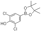 structure of CAS# 1003298-87-0, 3,5-二氯-4-羟基苯硼酸频哪醇酯