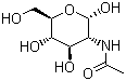 structure of CAS# 10036-64-3, 2-Acetamido-2-deoxy-alpha-D-glucose