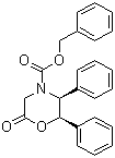 structure of CAS# 100516-54-9, Benzyl (2R,3S)-(-)-6-oxo-2,3-diphenyl-4-morpholinecarboxylate