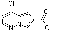structure of CAS# 1005196-61-1, Methyl 4-chloropyrrolo[2,1-f][1,2,4]triazine-6-carboxylate
