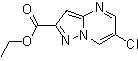 structure of CAS# 1005209-44-8, 6-Chloro-pyrazolo[1,5-a]pyrimidine-2-carboxylic acid ethyl ester