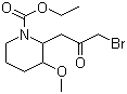 CAS # 100524-99-0, 2-(3-Bromo-2-oxopropyl)-3-methoxy-1-piperidinecarboxylic acid ethyl ester