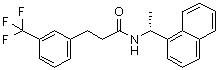 structure of CAS# 1005450-55-4, N-[1-(R)-(1-萘基)乙基]-3-[3-三氟甲基苯基]丙酰胺