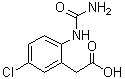 CAS # 100666-71-5, 2-[(Aminocarbonyl)amino]-5-chlorobenzeneacetic acid, (5-Chloro-2-ureidophenyl)acetic acid, 2-(5-Chloro-2-ureidophenyl)acetic acid
