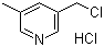 structure of CAS# 1007089-84-0, 3-(Chloromethyl)-5-methylpyridine hydrochloride