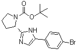 structure of CAS# 1007882-04-3, tert-Butyl (S)-2-[5-(4-bromophenyl)-1H-imidazol-2-yl]pyrrolidine-1-carboxylate