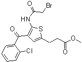 CAS 登录号：100827-79-0, 5-[(2-溴乙酰基)氨基]-4-(2-氯苯甲酰基)-2-噻吩丙酸甲酯