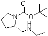 structure of CAS# 1009075-39-1, (2S)-2-[(乙基氨基)甲基]-1-吡咯烷羧酸叔丁酯