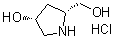 structure of CAS# 1009335-36-7, (3R,5R)-5-(羟甲基)吡咯烷-3-醇盐酸盐