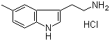 structure of CAS# 1010-95-3, 5-Methyltryptamine hydrochloride