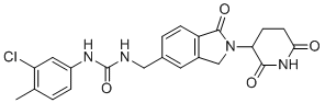 structure of CAS# 1010100-07-8, N-(3-chloro-4-methylphenyl)-N'-[[2-(2,6-dioxo-3-piperidinyl)-2,3-dihydro-1-oxo-1H-isoindol-5-yl]methyl]-urea