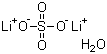 structure of CAS# 10102-25-7, Lithium sulfate monohydrate