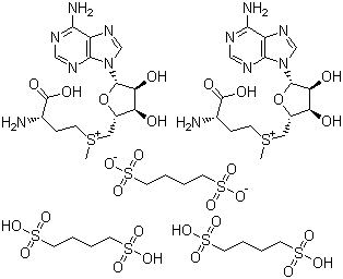 structure of CAS# 101020-79-5, S-腺苷蛋氨酸 1,4-丁二磺酸盐
