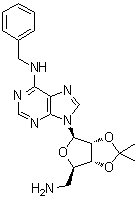 CAS 登录号：1010855-46-5, 5'-氨基-5'-脱氧-2',3'-O-(1-甲基乙亚基)-N-苄基腺苷