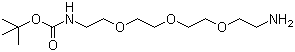 structure of CAS# 101187-40-0, 13-Amino-5,8,11-trioxa-2-azatridecanoic acid 1,1-dimethylethyl ester