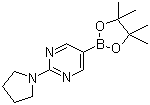 structure of CAS# 1015242-07-5, 2-吡咯烷基嘧啶-5-硼酸嚬哪醇酯