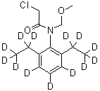 structure of CAS# 1015856-63-9, 2-氯-N-[2,6-二(五氘乙基)-3,4,5-三氘代苯基]-N-(甲氧基甲基)乙酰胺