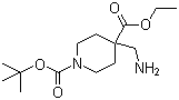 structure of CAS# 1016258-69-7, 1-(叔丁氧羰基)-4-氨基甲基哌啶-4-羧酸乙酯