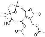 CAS # 101628-29-9, (4S,6R,7S,10R,11E)-4-(Acetyloxy)-3-[(acetyloxy)methyl]-5,6,7,8,9,10-hexahydro-6,7-dihydroxy-6,10-dimethyl-7,10-epoxycyclodeca[b]furan-2(4H)-one