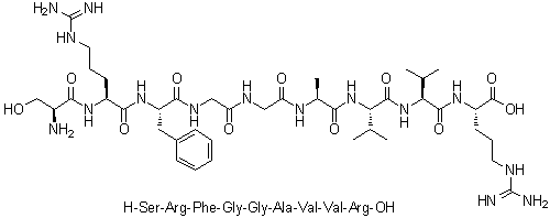 CAS 登录号：1016539-48-2, L-丝氨酰-L-精氨酰-L-苯丙氨酰甘氨酰甘氨酰-L-丙氨酰-L-缬氨酰-L-缬氨酰-L-精氨酸