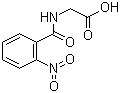 structure of CAS# 10167-23-4, N-(2-硝基苯甲酰基)甘氨酸