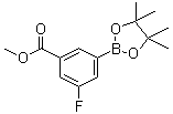 structure of CAS# 1016979-31-9, 3-Fluoro-5-methoxycarbonylphenylboronic acid pinacol ester