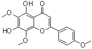 structure of CAS# 10176-66-6, 5,7-Dihydroxy-6,8,4'-trimethoxyflavone