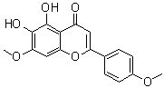 structure of CAS# 10176-71-3, 5,6-Dihydroxy-7,4'-dimethoxyflavone