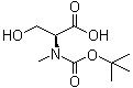 structure of CAS# 101772-29-6, N-[叔丁氧羰基]-N-甲基-L-丝氨酸