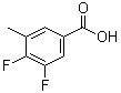 structure of CAS# 1017778-60-7, 3,4-二氟-5-甲基苯甲酸