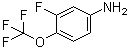 CAS # 1017779-69-9, 3-Fluoro-4-(trifluoromethoxy)aniline, 3-Fluoro-4-trifluoromethoxyphenylamine