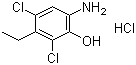 structure of CAS# 101819-99-2, 2,4-二氯-3-乙基-6-氨基苯酚盐酸盐