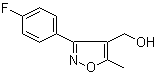 structure of CAS# 1018297-63-6, 3-(4-Fluorophenyl)-5-methyl-4-isoxazolemethanol