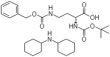 structure of CAS# 101854-42-6, N-Boc-N'-Cbz-D-2,4-diaminobutyric acid dicyclohexylamine salt