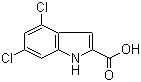 structure of CAS# 101861-63-6, 4,6-二氯吲哚-2-甲酸
