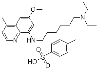 structure of CAS# 1019640-33-5, N1,N1-二乙基-N6-(6-甲氧基-4-甲基-8-喹啉基)-1,6-己二胺 4-甲基苯磺酸盐