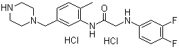 CAS # 1019779-04-4, GW 791343, 2-[(3,4-Difluorophenyl)amino]-N-[2-methyl-5-(1-piperazinylmethyl)phenyl]acetamide hydrochloride