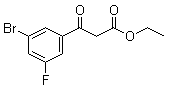 structure of CAS# 1020058-44-9, 3-溴-5-氟-beta-氧代苯丙酸乙酯