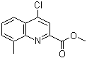 structure of CAS# 1020101-33-0, 4-氯-8-甲基-2-喹啉羧酸甲酯
