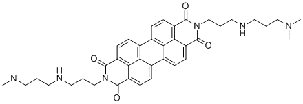 structure of CAS# 1020180-01-1, 2,9-Bis(3-((3-(dimethylamino)propyl)amino)propyl)anthra[2,1,9-def:6,5,10-d'e'f']diisoquinoline-1,3,8,10(2H,9H)-tetraone