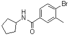 structure of CAS# 1020252-78-1, 4-溴-N-环戊基-3-甲基苯甲酰胺
