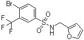 structure of CAS# 1020252-97-4, 4-Bromo-N-(2-furanylmethyl)-3-(trifluoromethyl)benzenesulfonamide