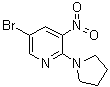 structure of CAS# 1020253-22-8, 5-溴-3-硝基-2-(1-吡咯烷基)吡啶