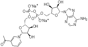 CAS # 102029-93-6, Adenosine 5'-(trihydrogen diphosphate), P'→5'-ester with 1-(1,4-dihydro-1-beta-D-ribofuranosyl-3-pyridinyl)ethanone, disodium salt