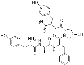CAS # 102029-98-1, L-Tyrosyl-D-alanyl-L-phenylalanyl-trans-4-hydroxy-L-prolyl-L-tyrosinamide