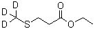 3-(三氘甲硫基)丙酸乙酯分子结构 (CAS 1020719-41-8)
