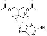 2-[2-(2-氨基-9H-嘌呤-9-基)乙基-1,1,2,2-d<sub>4</sub>]-1,3-丙二醇二乙酸酯分子结构 (CAS 1020719-42-9)