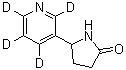 CAS 登录号：1020719-70-3, 5-(3-吡啶基-2,4,5,6-d<sub>4</sub>)-2-吡咯烷酮