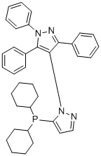 structure of CAS# 1021176-69-1, 5-(二环己基膦基)-1',3',5'-三苯基-1,4'-联-1H-吡唑